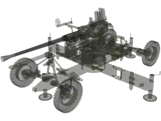 Bofors M1 (40 mm) 3D Model