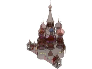 Cathedral Saint Basils 3D Model