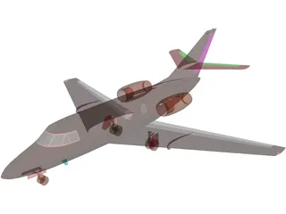 Dassault Falcon 100 3D Model