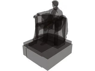 Lincoln Memorial Statue 3D Model