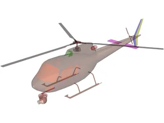 Eurocopter AS-350 Ecureuil 3D Model