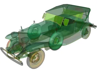 Cadillac V16M (1932) 3D Model