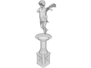 Cupid Statue 3D Model