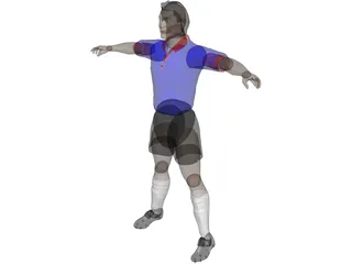 Soccer Player 3D Model