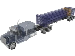 Liquid Nitrogen Carrier Truck 3D Model