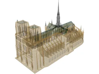 Cathedral Notre Dame 3D Model