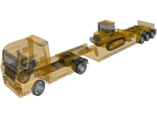 Euro Lowboy 3D Model