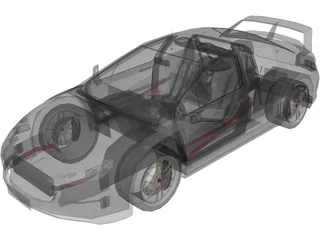 Peugeot 407 Rally Car Concept 3D Model