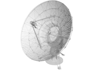 Radio Satellite Telescope 3D Model