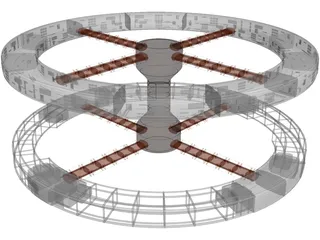 2001 Space Station 3D Model