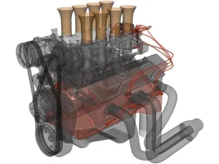 Chevrolet Small Block Engine 3D Model