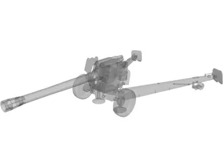 D-20 Howitzer 3D Model