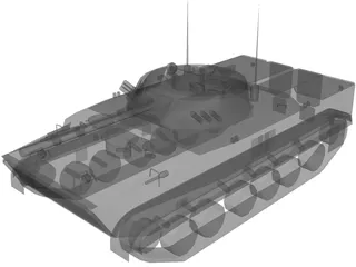 BMP-3 Infantry Fighting Vehicle 3D Model