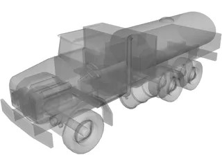 ZIL-131 Fuel Truck 3D Model