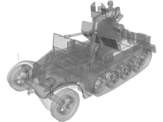Sd.KfZ. 10-5 AA Vehicle 3D Model