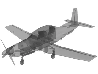 North American T-6 Texan II 3D Model