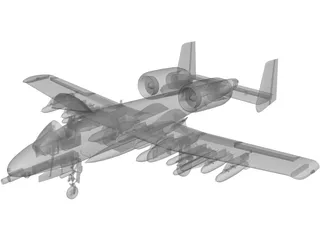 A-10A Thunderbolt II 3D Model