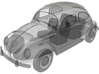 Volkswagen Beetle (1963) 3D Model