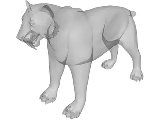 Tiger Saber Tooth 3D Model