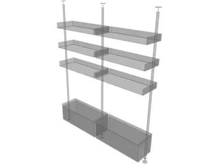 Bookcase 3D Model