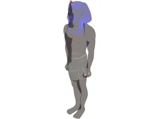 Egyptian Statue 3D Model