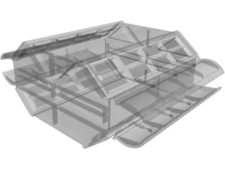 Spaceship Cargobox 3D Model