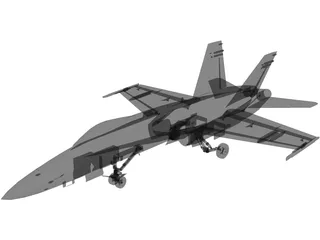 F-18A 3D Model