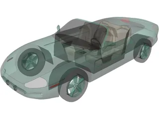 Jaguar XK8 Convertible (2000) 3D Model