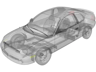 Plymouth Neon Coupe (1997) 3D Model