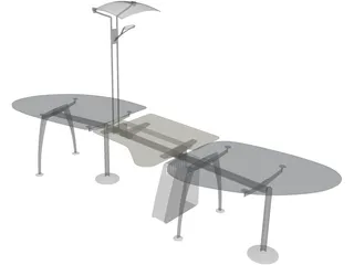Super Office Desk 3D Model
