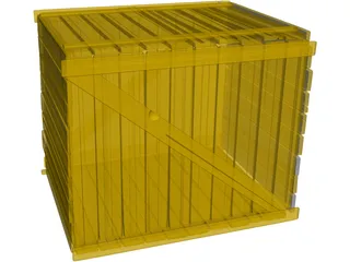 Wooden Crate 3D Model