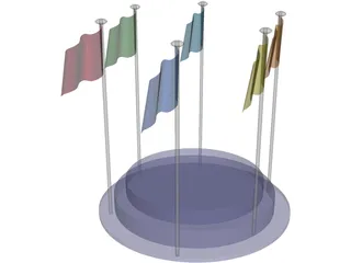 Flags 3D Model