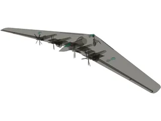 Northrop XB-35 Flying Wing 3D Model