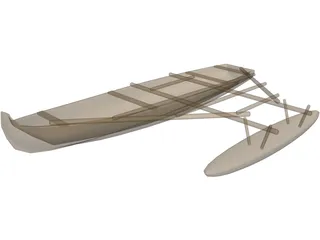 Hawaiian Canoe 3D Model