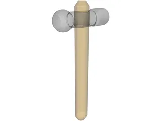 Ball Peen Hammer 3D Model