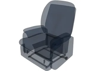 Leather Recliner 3D Model