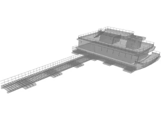 Tour Boat 3D Model