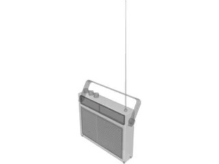 Transistor Radio 70´s 3D Model