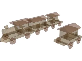 Toy Train 3D Model