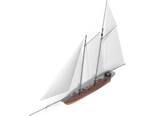 America Racing Yacht 3D Model