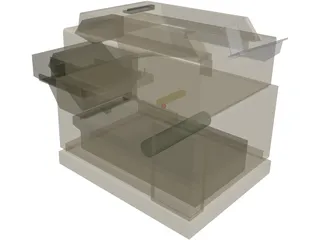 Office Printer-Fax Machine 3D Model