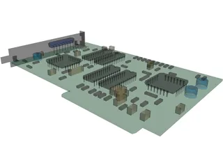 Small Circuitboard 3D Model