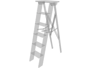 Folding Ladder 3D Model