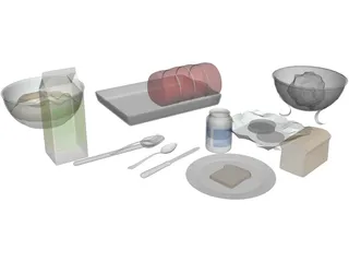 Meal Prep Items 3D Model