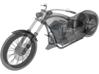 Custom Chopper 3D Model