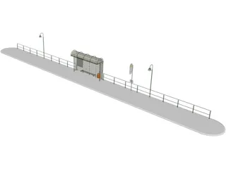 Bus Stop 3D Model