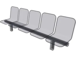 Airport Chairs 3D Model