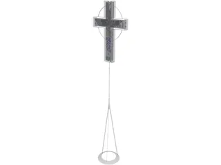 Carved Processional Cross 3D Model