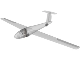 Sailplane Glider 3D Model