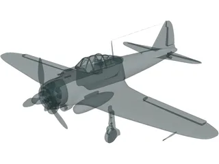 Mitsubishi A6M Zero 3D Model